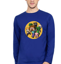 Load image into Gallery viewer, Minecraft Full Sleeves T-Shirt for Men-Royal blue-Ektarfa.online
