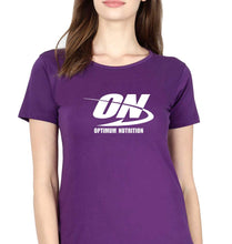 Load image into Gallery viewer, optimum nutrition (ON) T-Shirt for Women-Purple-Ektarfa.online
