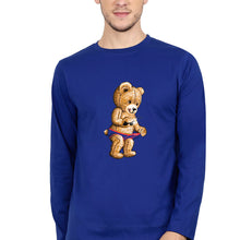 Load image into Gallery viewer, Domrebel Bear Full Sleeves T-Shirt for Men-Royal blue-Ektarfa.online
