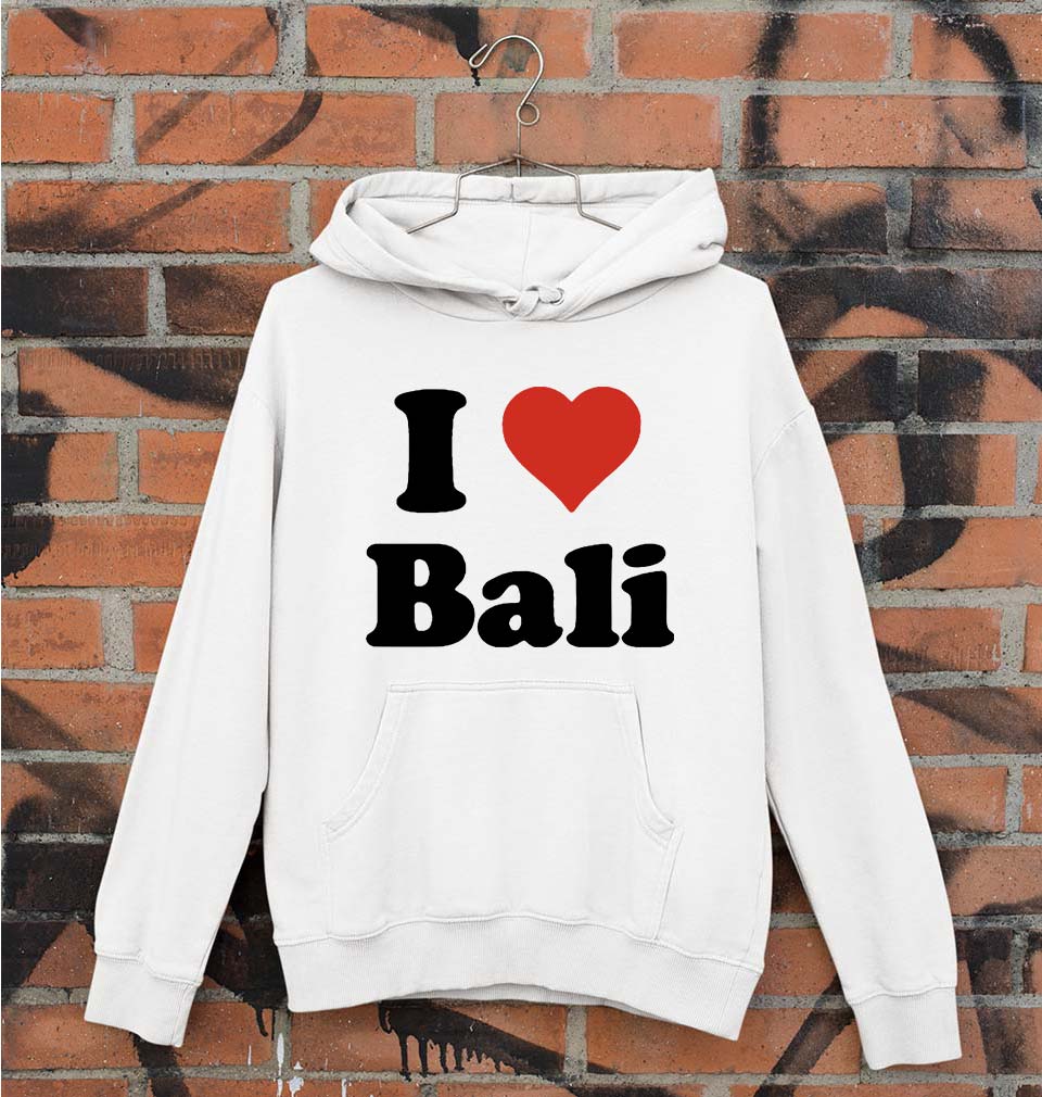 I Love Bali Unisex Hoodie for Men/Women-White-Ektarfa.online