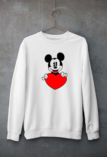 Mickey Mouse Unisex Sweatshirt for Men/Women-White-Ektarfa.online