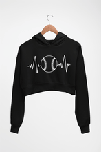 Load image into Gallery viewer, Baseball Crop HOODIE FOR WOMEN-Black-Ektarfa.online
