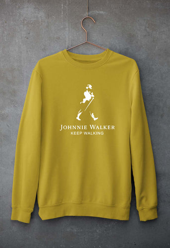 Johnnie Walker Unisex Sweatshirt for Men/Women-Mustard Yellow-Ektarfa.online