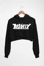 Load image into Gallery viewer, Asterix Crop HOODIE FOR WOMEN-Black-Ektarfa.online
