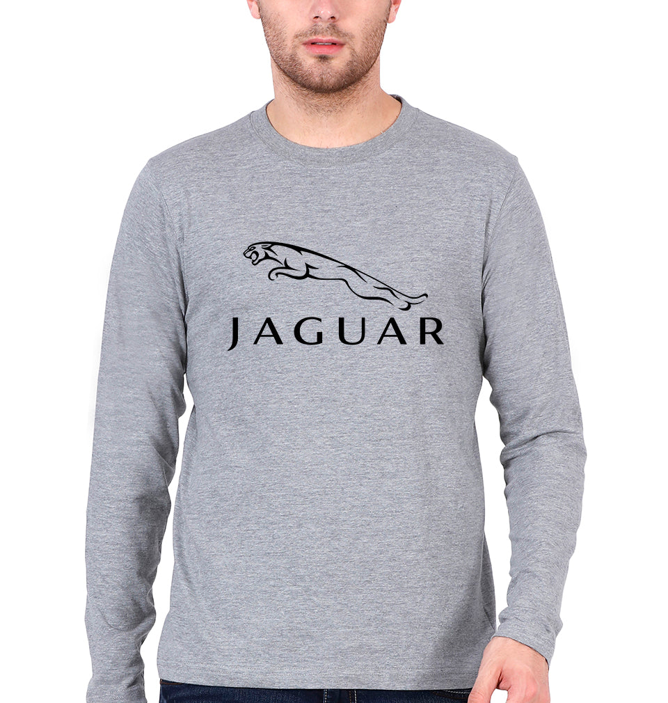 Jaguar Full Sleeves T-Shirt for Men-Grey Melange-Ektarfa.online