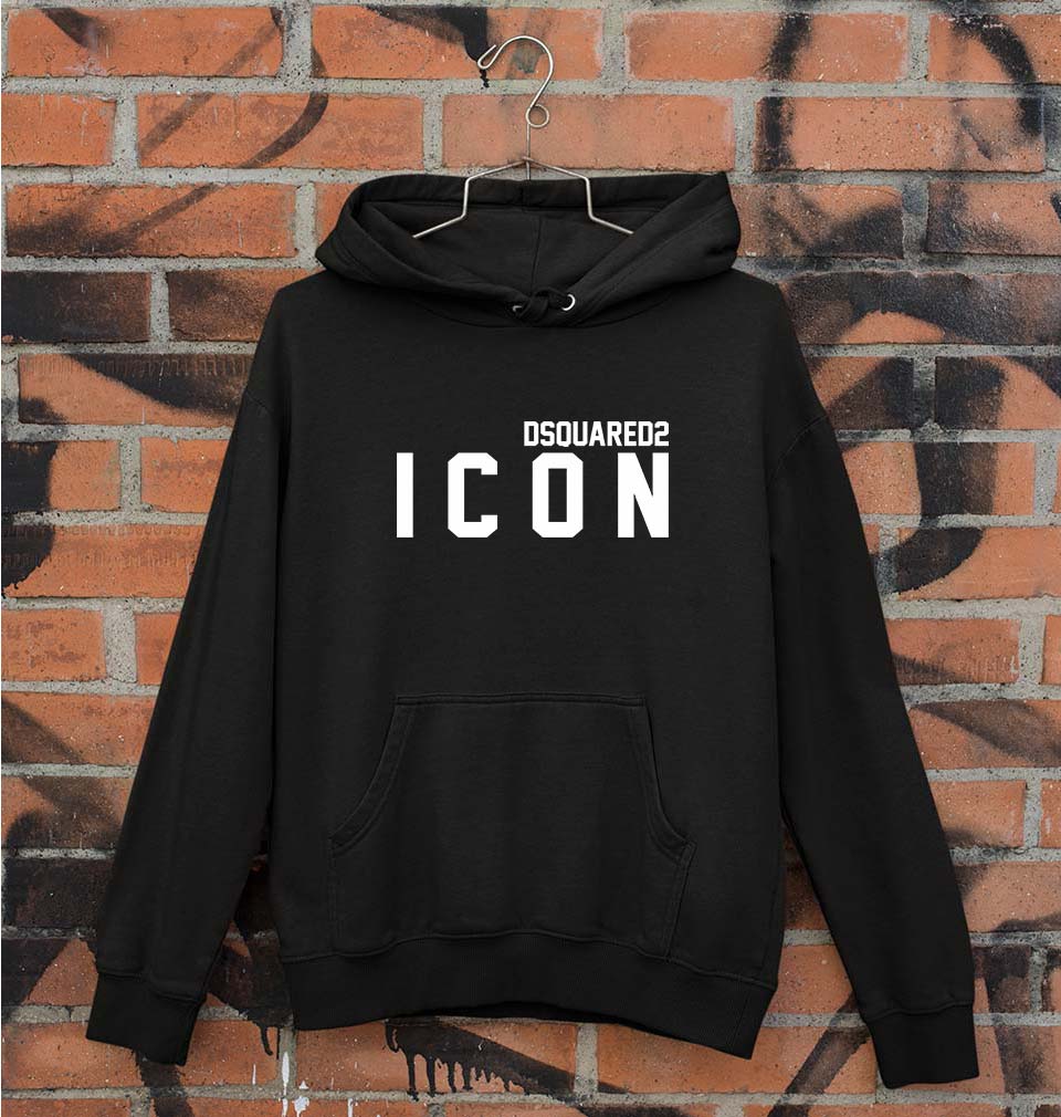 DSQUARED - ICON Unisex Hoodie for Men/Women-Black-Ektarfa.online
