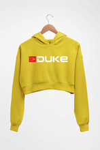 Load image into Gallery viewer, Duke Crop HOODIE FOR WOMEN-Mustard Yellow-Ektarfa.online
