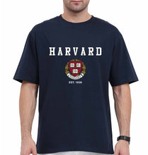 Load image into Gallery viewer, Harvard Oversized T-Shirt for Men-Navy Blue-Ektarfa.online
