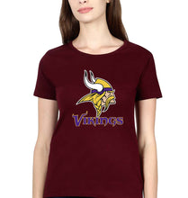 Load image into Gallery viewer, Vikings T-Shirt for Women-Maroon-Ektarfa.online
