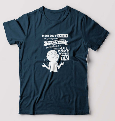 Rick and Morty T-Shirt for Men-Petrol Blue-Ektarfa.online