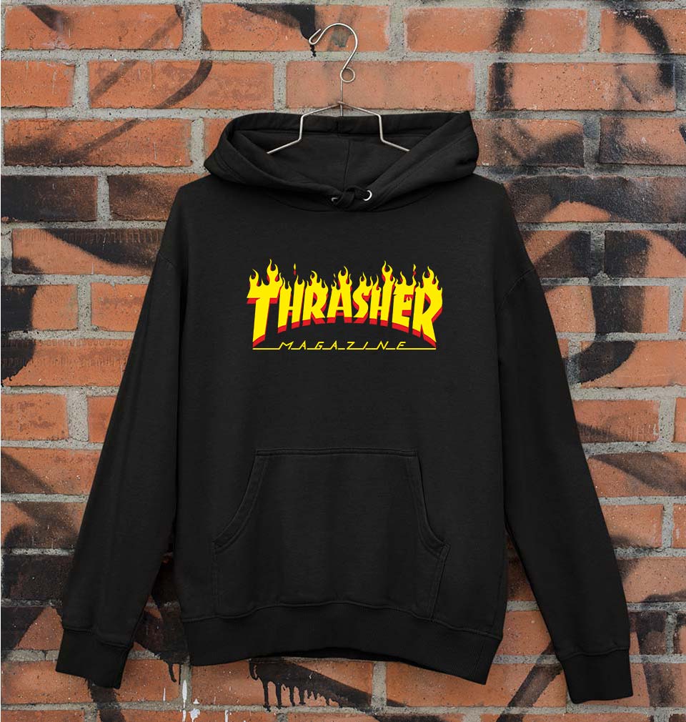 Thrasher Magzine Unisex Hoodie for Men/Women-Black-Ektarfa.online
