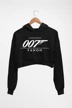 Load image into Gallery viewer, James Bond (007) Crop HOODIE FOR WOMEN-Black-Ektarfa.online
