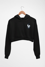 Load image into Gallery viewer, France Football Crop HOODIE FOR WOMEN-Black-Ektarfa.online
