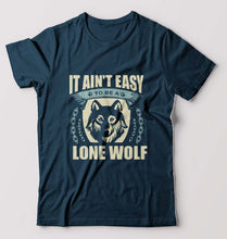 Load image into Gallery viewer, Wolf T-Shirt for Men-Petrol Blue-Ektarfa.online
