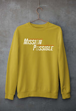 Load image into Gallery viewer, Mission Possible Unisex Sweatshirt for Men/Women-Mustard Yellow-Ektarfa.online
