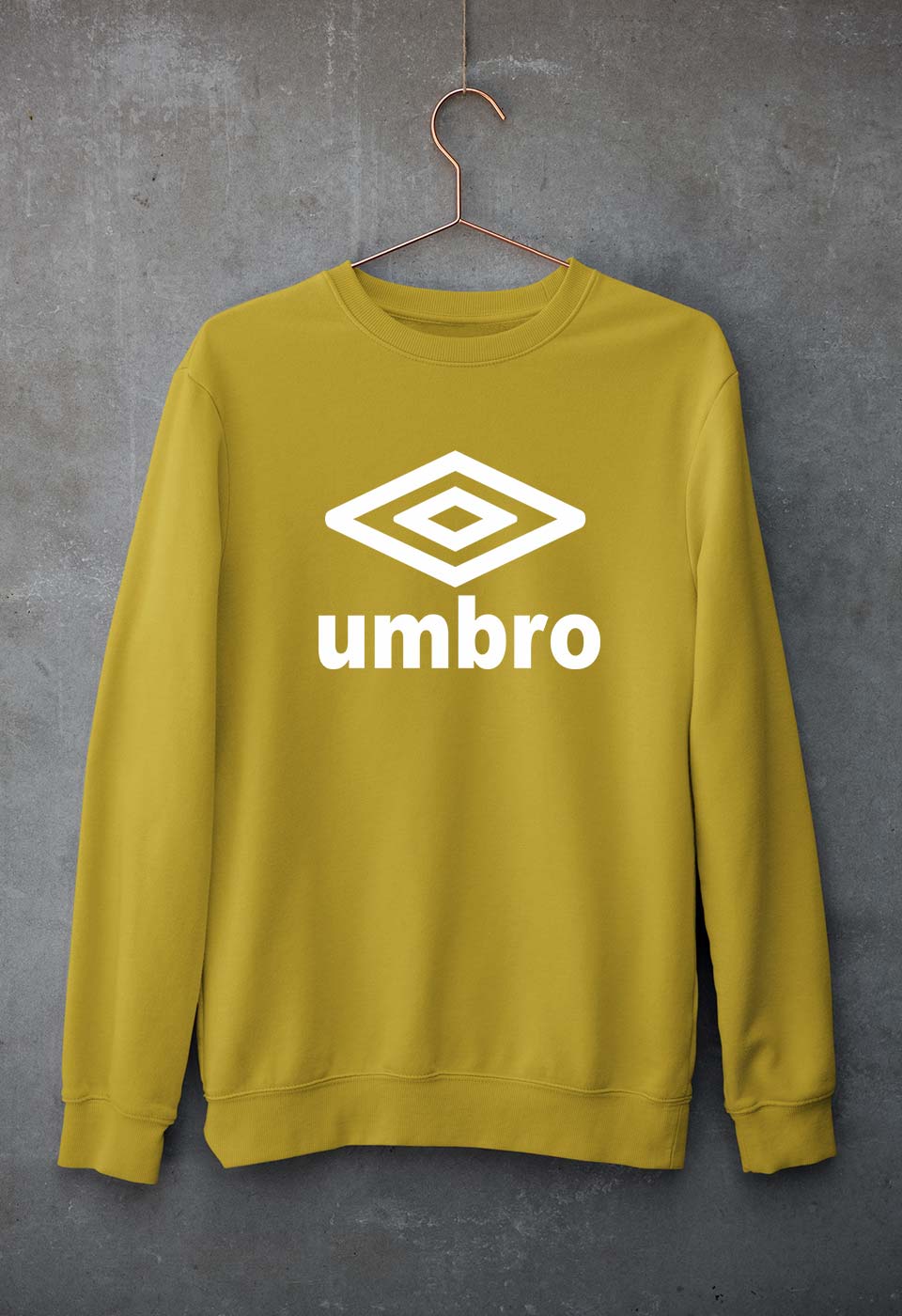 Umbro Unisex Sweatshirt for Men/Women-Mustard Yellow-Ektarfa.online