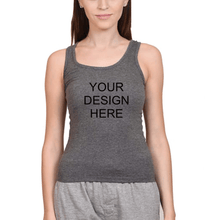 Load image into Gallery viewer, Customized-Custom-Personalized Tank Top for Women-S(34 Inches)-Charcoal-ektarfa.com
