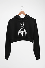 Load image into Gallery viewer, Venom Spiderman Superhero Crop HOODIE FOR WOMEN-Black-Ektarfa.online
