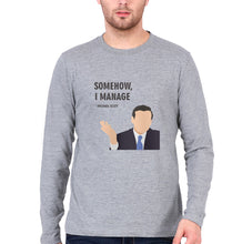 Load image into Gallery viewer, Michael Scott Full Sleeves T-Shirt for Men-Grey Melange-Ektarfa.online
