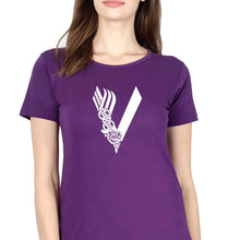 Load image into Gallery viewer, Vikings T-Shirt for Women-Purple-Ektarfa.online
