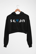 Load image into Gallery viewer, Seven MS Dhoni Crop HOODIE FOR WOMEN-Black-Ektarfa.online

