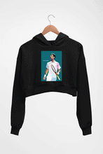Load image into Gallery viewer, Novak Djokovic Tennis Crop HOODIE FOR WOMEN-Black-Ektarfa.online
