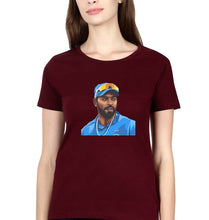Load image into Gallery viewer, Hardik Pandya T-Shirt for Women-Maroon-Ektarfa.online
