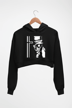 Load image into Gallery viewer, Alucard Crop HOODIE FOR WOMEN-Black-Ektarfa.online
