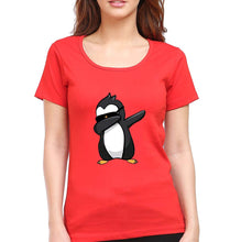 Load image into Gallery viewer, Dab Penguin T-Shirt for Women-Red-Ektarfa.online
