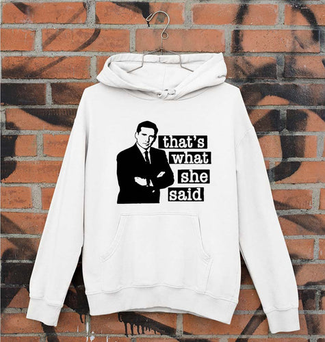 Michael Scott That's What She Said Unisex Hoodie for Men/Women-White-Ektarfa.online