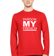 Load image into Gallery viewer, Pardon My French Full Sleeves T-Shirt for Men-Red-Ektarfa.online
