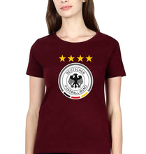 Load image into Gallery viewer, Germany Football T-Shirt for Women-Maroon-Ektarfa.online
