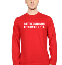 Load image into Gallery viewer, Battlegrounds Mobile India (BGMI) Full Sleeves T-Shirt for Men-Red-Ektarfa.online
