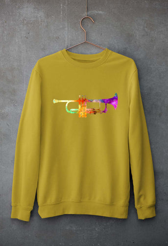 Trumpet Unisex Sweatshirt for Men/Women-Mustard yellow-Ektarfa.online