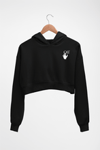 Load image into Gallery viewer, off white Crop HOODIE FOR WOMEN-Black-Ektarfa.online
