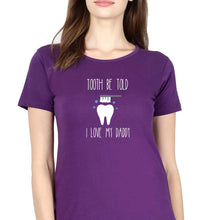 Load image into Gallery viewer, Love Daddy T-Shirt for Women-Purple-Ektarfa.online

