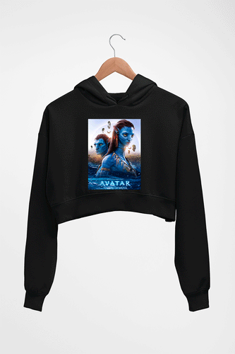 Avatar Crop HOODIE FOR WOMEN-Black-Ektarfa.online