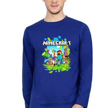 Load image into Gallery viewer, Minecraft Full Sleeves T-Shirt for Men-Royal blue-Ektarfa.online
