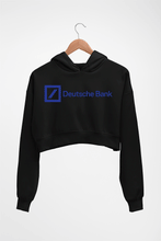 Load image into Gallery viewer, Deutsche Bank Crop HOODIE FOR WOMEN-Black-Ektarfa.online
