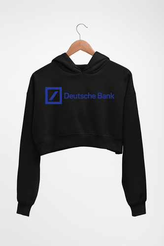 Deutsche Bank Crop HOODIE FOR WOMEN-Black-Ektarfa.online