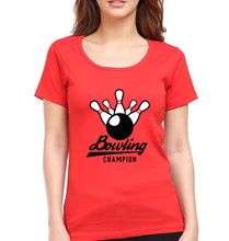 Load image into Gallery viewer, Bowling Champion T-Shirt for Women-Red-Ektarfa.online

