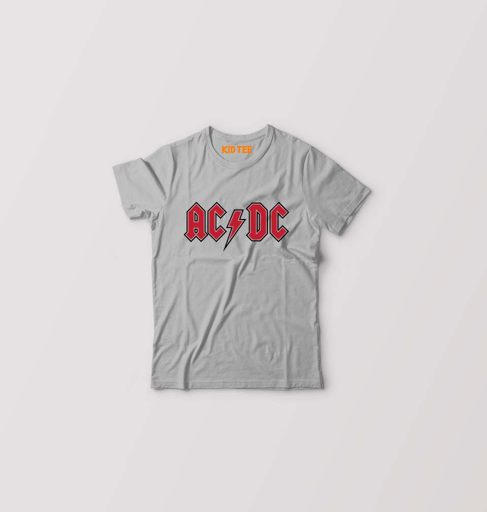 ACDC Kids T-Shirt for Boy/Girl-Grey-Ektarfa.online