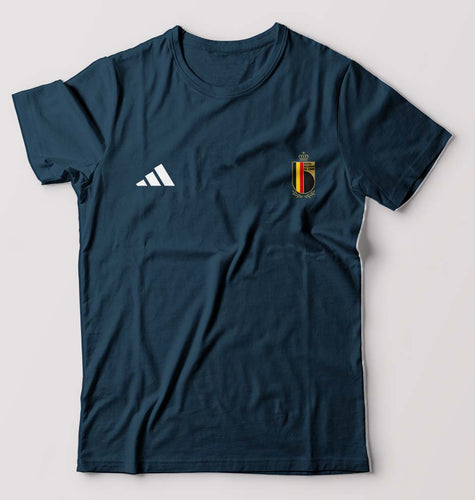 Belgium Football T-Shirt for Men-Petrol Blue-Ektarfa.online