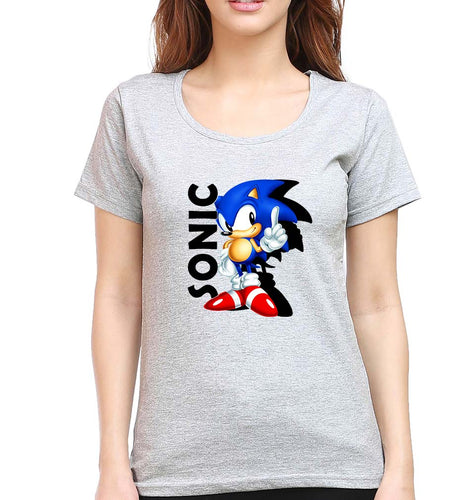 Sonic T-Shirt for Women-Grey Melange-Ektarfa.online