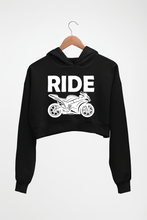 Load image into Gallery viewer, Ride Superbike Crop HOODIE FOR WOMEN-Black-Ektarfa.online
