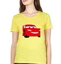 Load image into Gallery viewer, Lightning McQueen T-Shirt for Women-Yellow-Ektarfa.online

