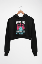 Load image into Gallery viewer, Bowling Crop HOODIE FOR WOMEN-Black-Ektarfa.online
