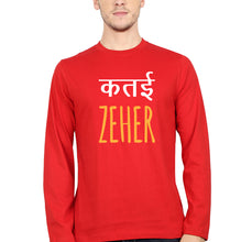 Load image into Gallery viewer, Katai Zeher(Zakir Khan) Full Sleeves T-Shirt for Men-Red-Ektarfa.online
