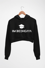 Load image into Gallery viewer, IIM BodhGaya Crop HOODIE FOR WOMEN-Black-Ektarfa.online
