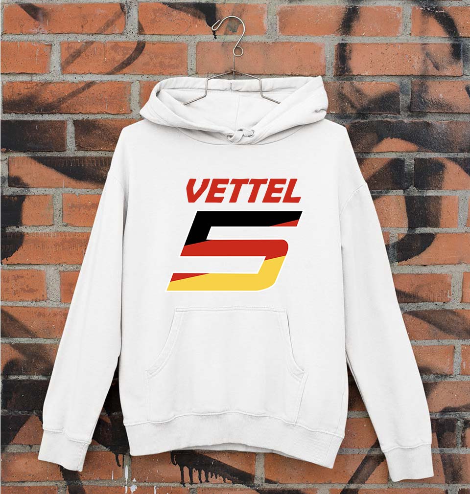Sebastian Vettel F1 Unisex Hoodie for Men/Women-White-Ektarfa.online
